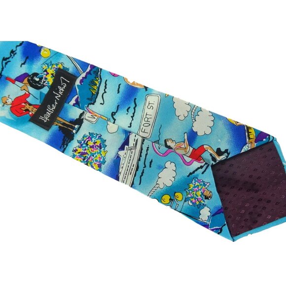 Heather Nichol Canada Sports Silk Tie Canadian Patriotic Necktie - Picture 4 of 4